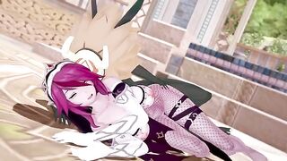 Hillachurl fucked Rosaria, showcasing intense Genshin Impact hentai action