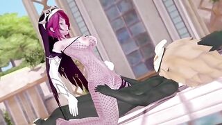 Hillachurl fucked Rosaria, showcasing intense Genshin Impact hentai action
