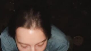 A girl swallowed a guy’s cum on the first date, proving her whore status