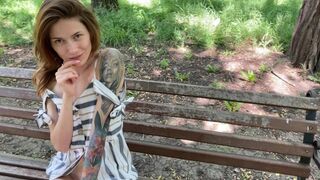 I take off my panties in the park and play with my pussy publicly