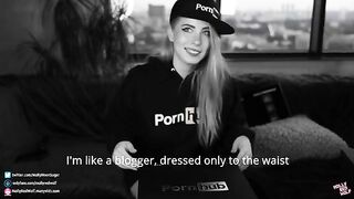 500K! Unboxing and Oral Creampie gift from Pornhub with intense eye contact