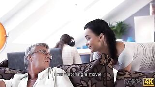 An old guy gets caught having forbidden sex with his son’s GF