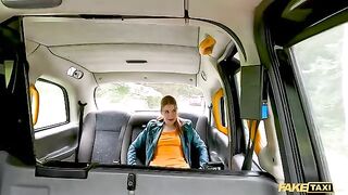 A sexy passenger squirts on the driver's cock in a Fake Taxi scene