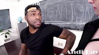 Andi Ray, the busty teacher, gets fucked hard by Rome Major’s huge black cock