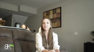 A pervert stepsiz is sharing a couch with his hot stepmom in a taboo roleplay scene