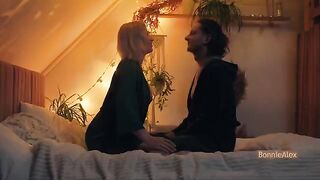 A couple enjoys slow, passionate sex right at home