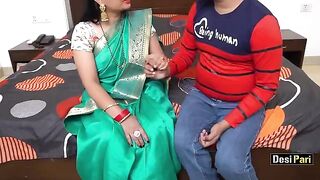Desi Pari teaches Hindi lessons to earn money with raw sex