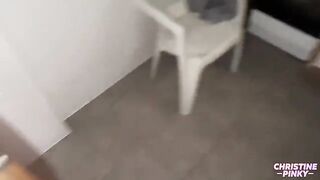 The couple fucked in the kitchen late at night