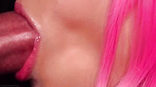 The best milk blowjob with a sensual and close-up performance