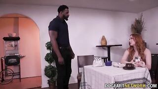Redhead hottie Madison Morgan fucked by a big black cock in 4K