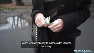 Public sex with gorgeous blonde MILF teacher for cash