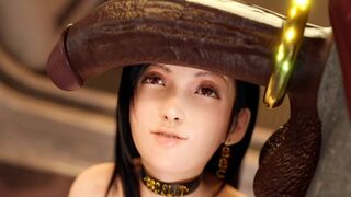 The darker side of Tifa Lockhart's character in a Final Fantasy setting
