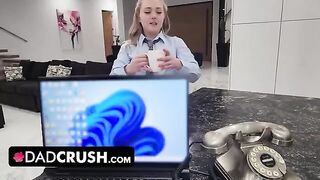 Eva Nyx gets her pussy filled with cum by horny stepdad