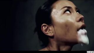 Asian busty babes got the aliens, a wild hentaied scene with intense action