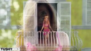 Cute actress Agatha fucked in her ass by a handsome co-star