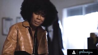 Detective Misty Stone fucks on the table with her colleague