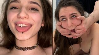 Cute girl looks decent on the streets but a whore in the bedroom