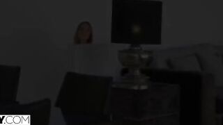 Kelly celebrates her birthday with an anal threesome and a hot session on the couch