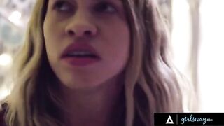 Teased teen Khloe Kapri fucked in the bathroom by Gia Derza