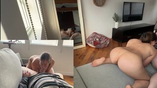 A wife gets fucked in a hotel room by her husband