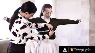 Penny Barber, a stacked stylist with impressive curves, uses her authority to indulge in forbidden desires