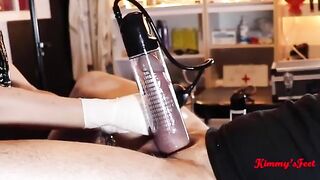 The cock pumping process and cumshots in a compilation video
