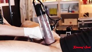 The cock pumping process and cumshots in a compilation video