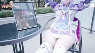 Massage with Lewd Qiqi and cum in her pussy
