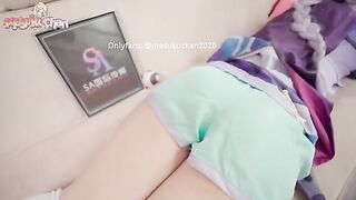 Massage with Lewd Qiqi and cum in her pussy