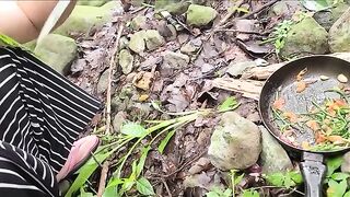A cooking show featuring wild ferns and risky outdoor sex with a single mom