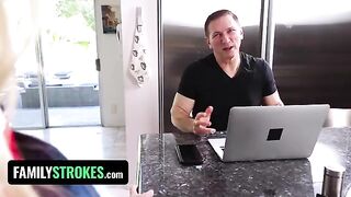 Pervert stepdad seduced his stepdaughter to fuck before and after school