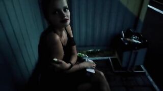 The confused baby waited for the train and got sex with a stranger