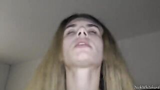 Pink pussy teen gets her pussy dripping with cum