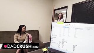 A dirty step-dad gets seduced by his Asian step-daughter and her employee in a taboo scene