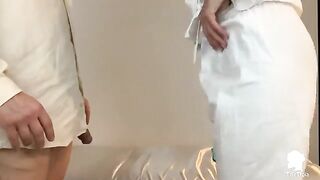 A patient with erectile problems is visited by a nurse in this exclusive Italian anal sex scene