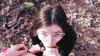 The best blowjob videos with the cutest nerdy girl who loves to suck cock