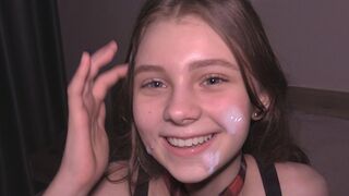 College girl is used as a cum dumpster in the hardest way