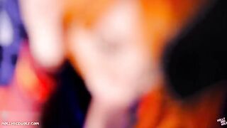 Asuka Langley from Evangelion gets her pussy filled with cum and has a sloppy blowjob