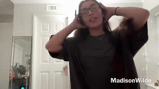 Skinny Latina Teen worships her boyfriend’s cock with her perky tits