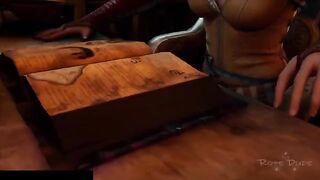 Triss Merigold from The Witcher in a bondage scene