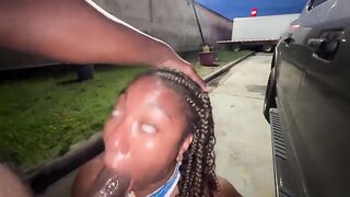 Married woman fucks with me in the parking lot like a slutty bitch