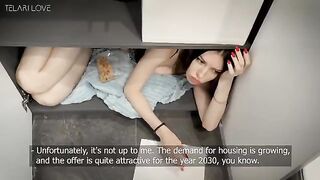 A girl tried to extend a wardrobe lease but ended up in a steamy encounter