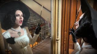 Gorgeous cosplay of Lady Dimitrescu from Resident Evil Village getting banged hard