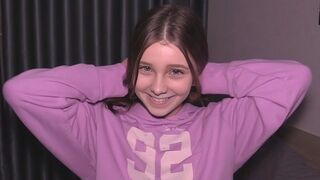 The young girl was fucked by a man with a huge cock, she screamed with pleasure