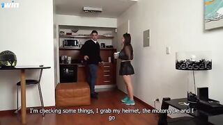 Aglaia Spicy delivers her ass at the house of her best friend in a steamy anal creampie scene