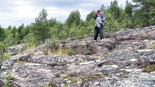 A couple has sex right in the middle of nature, no shame