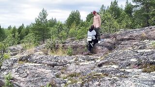 A couple has sex right in the middle of nature, no shame