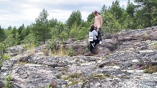 A couple has sex right in the middle of nature, no shame