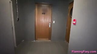 A cute girl had sex with her neighbor who missed his hotel room in Chicago