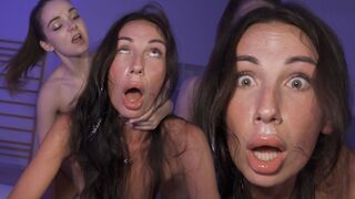 Hard cervix crushing FFM fuck with submissive teen